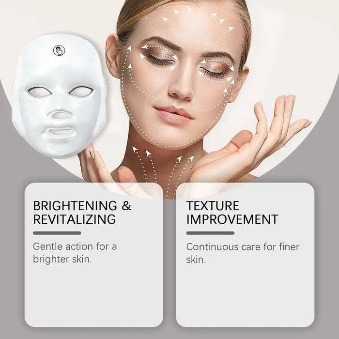 XORITA Multi-color LED Light Therapy Face Mask Beauty Treatment Portable Wireless Skin Care Device - 1 Piece - 5
