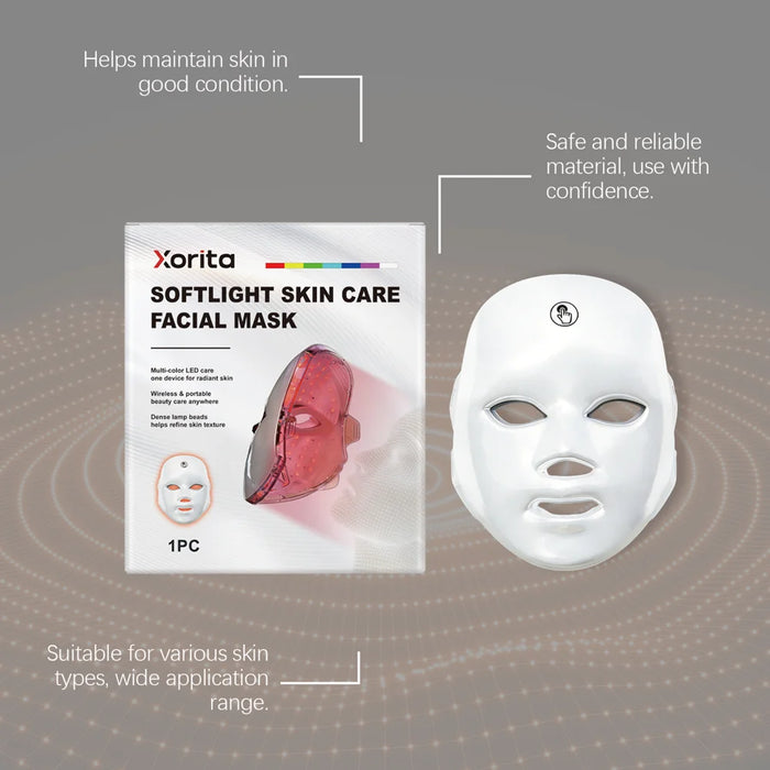 XORITA Multi-color LED Light Therapy Face Mask Beauty Treatment Portable Wireless Skin Care Device - 1 Piece - 7