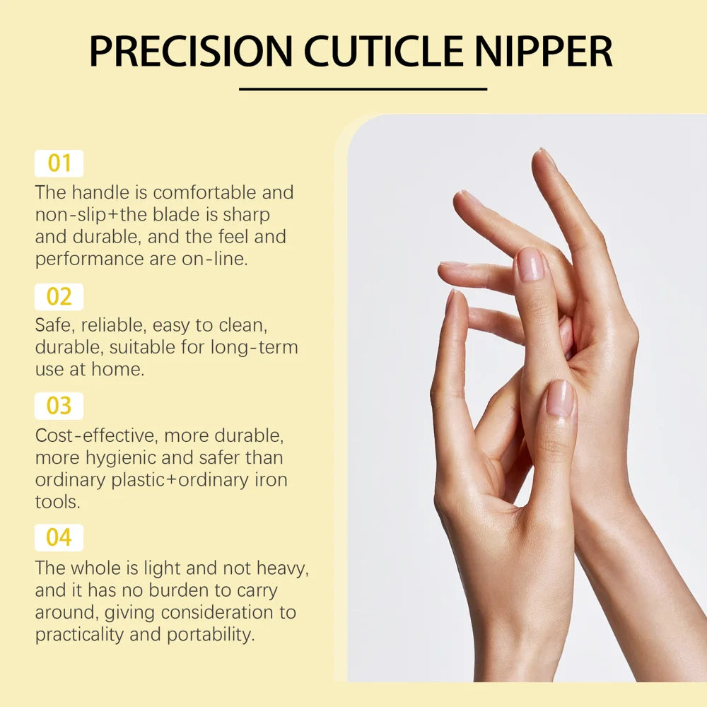 NYMIXA Precision Cuticle Nipper Carbon Steel Blade Nail Care Tool for Manicure Pedicure - 1 Piece - 3