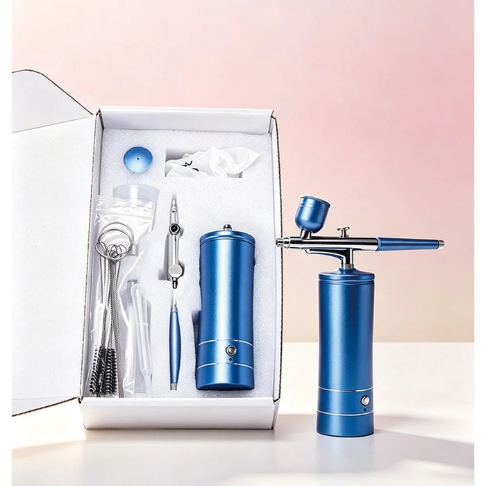 D090 Spray Gun Oxygen Injection Device 0.3mm Nano Atomization 160Kpa High Pressure Mist Hydrator for Home Beauty - Blue - 3