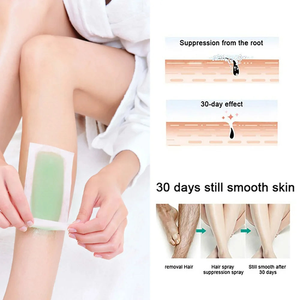 EELHOE 1 Set Hair Removal Wax Strips Kit Natural Hair Remover for Face, Eyebrow, Arms, Legs, Underarm, and Bikini - 4