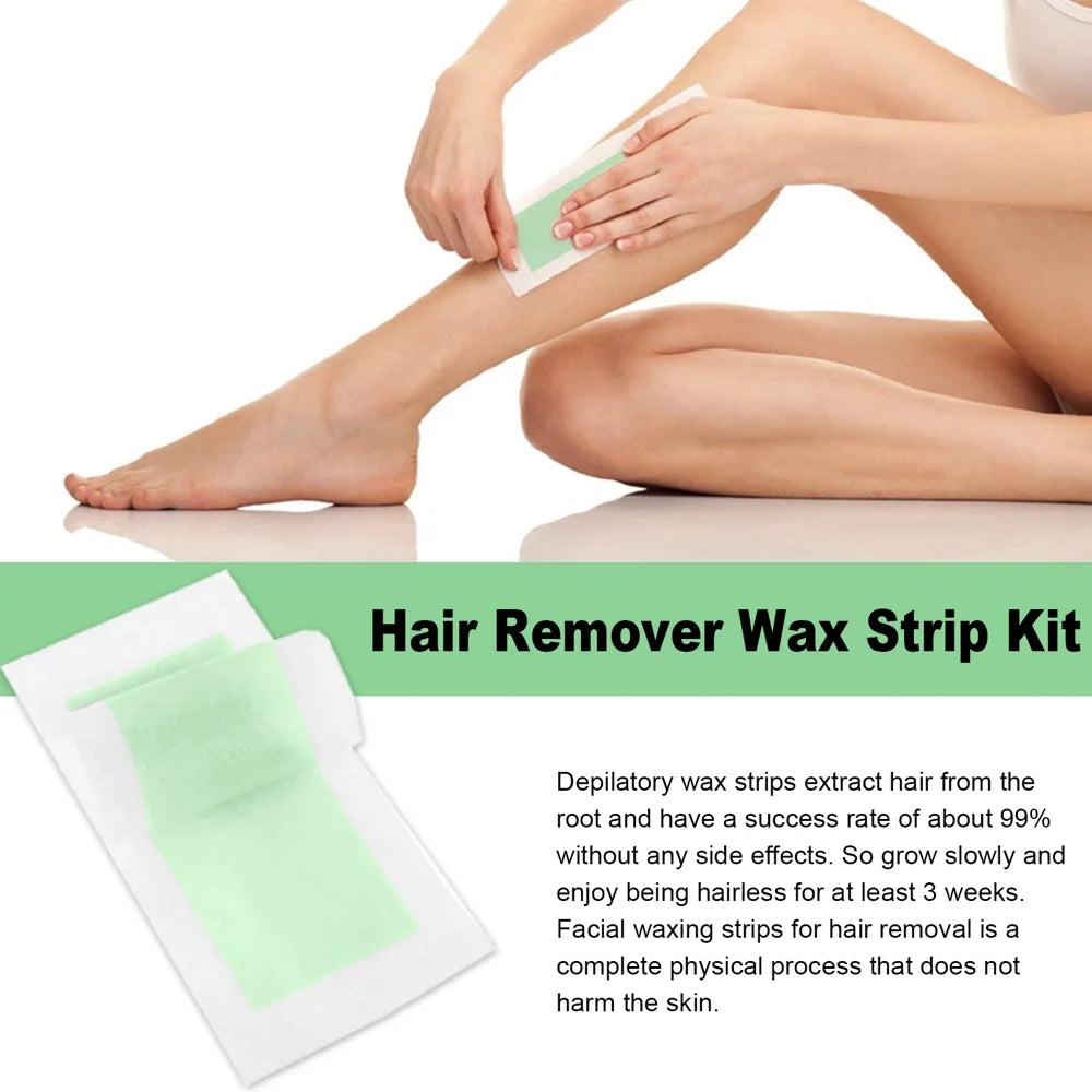 EELHOE 1 Set Hair Removal Wax Strips Kit Natural Hair Remover for Face, Eyebrow, Arms, Legs, Underarm, and Bikini - 5