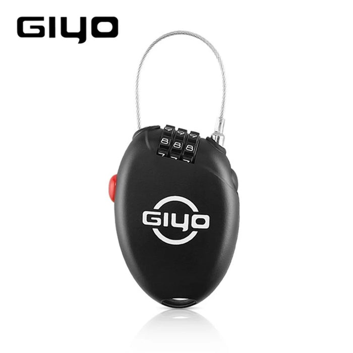 GIYO Multi-function Mini Cable Bicycle Lock Anti Theft Code Helmet Lock - 2