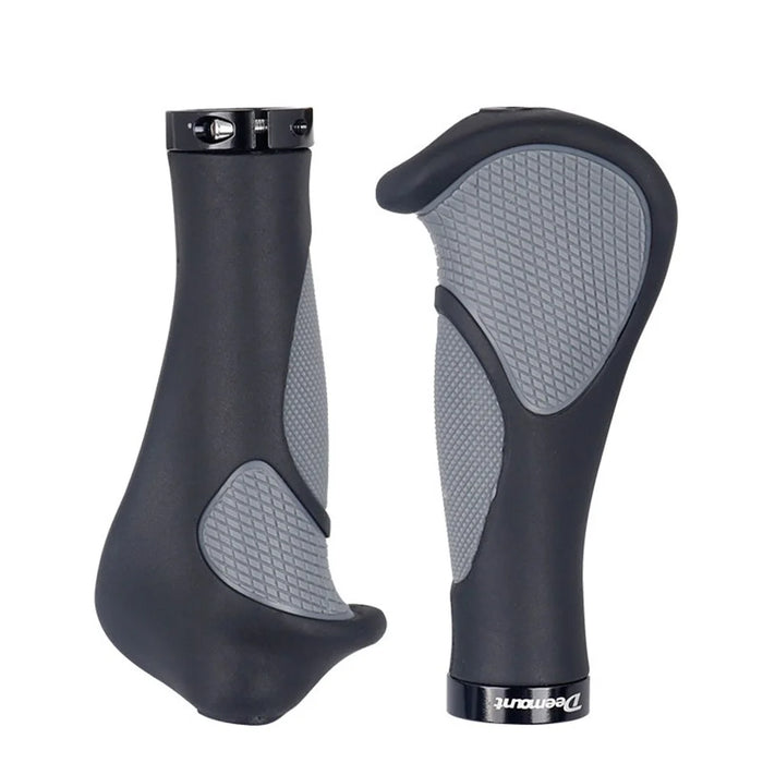 DEEMOUNT Ergonomic Bicycle Grips Handlebar Non-slip Rubber Hand Rest Shock Absorption Bar End - 4
