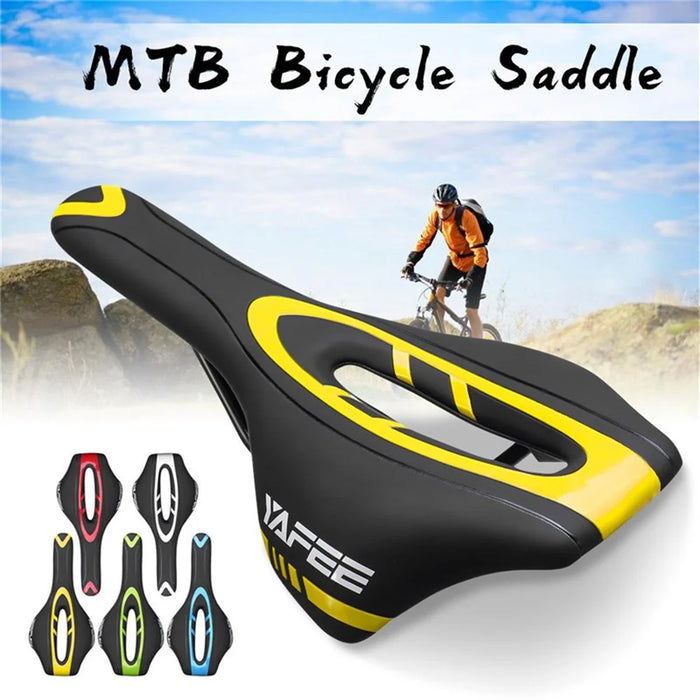 YAFEE YF-1064 Bike Cycling Seat Bicycle Saddle with Soft Cushion - Yellow - 3