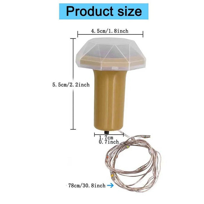 6Pcs/Set Outdoor Waterproof LED Solar Wine Bottle Copper-wire Fairy String Light - 3