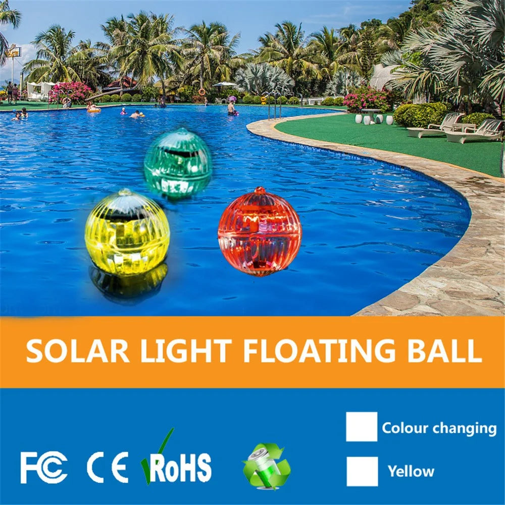 Color Changing Outdoor Waterproof Pond Hydro Garden Floating Ball Lamp LED Underwater Night Light - 2