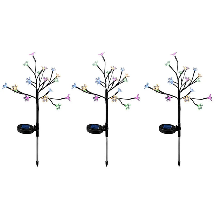 2Pcs Solar Cherry Flower 20-LED Light Outdoor Garden Yard Lawn Landscape Lamp - 2