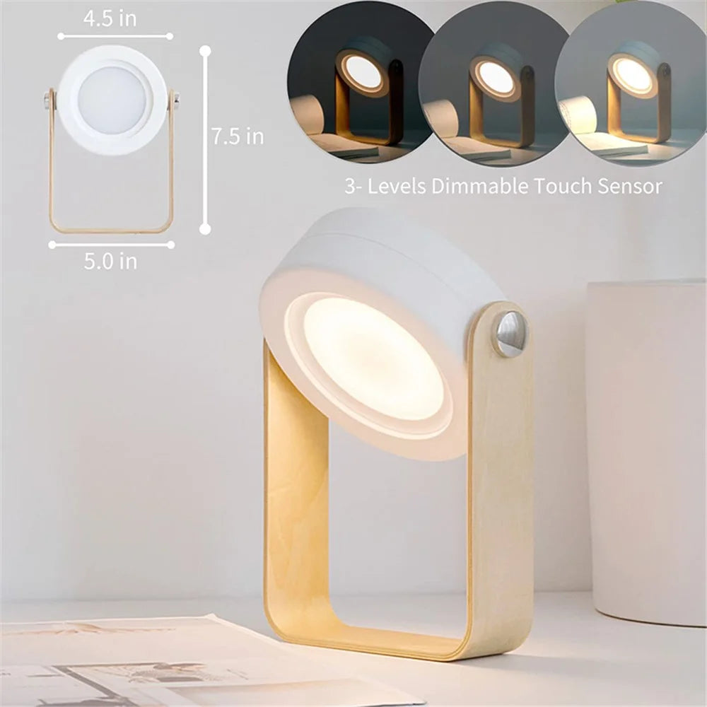 Creative LED Multifunction Camping Travel Lantern Portable Foldable LED Desk Lamp Dimmer Flashlight - White - 2