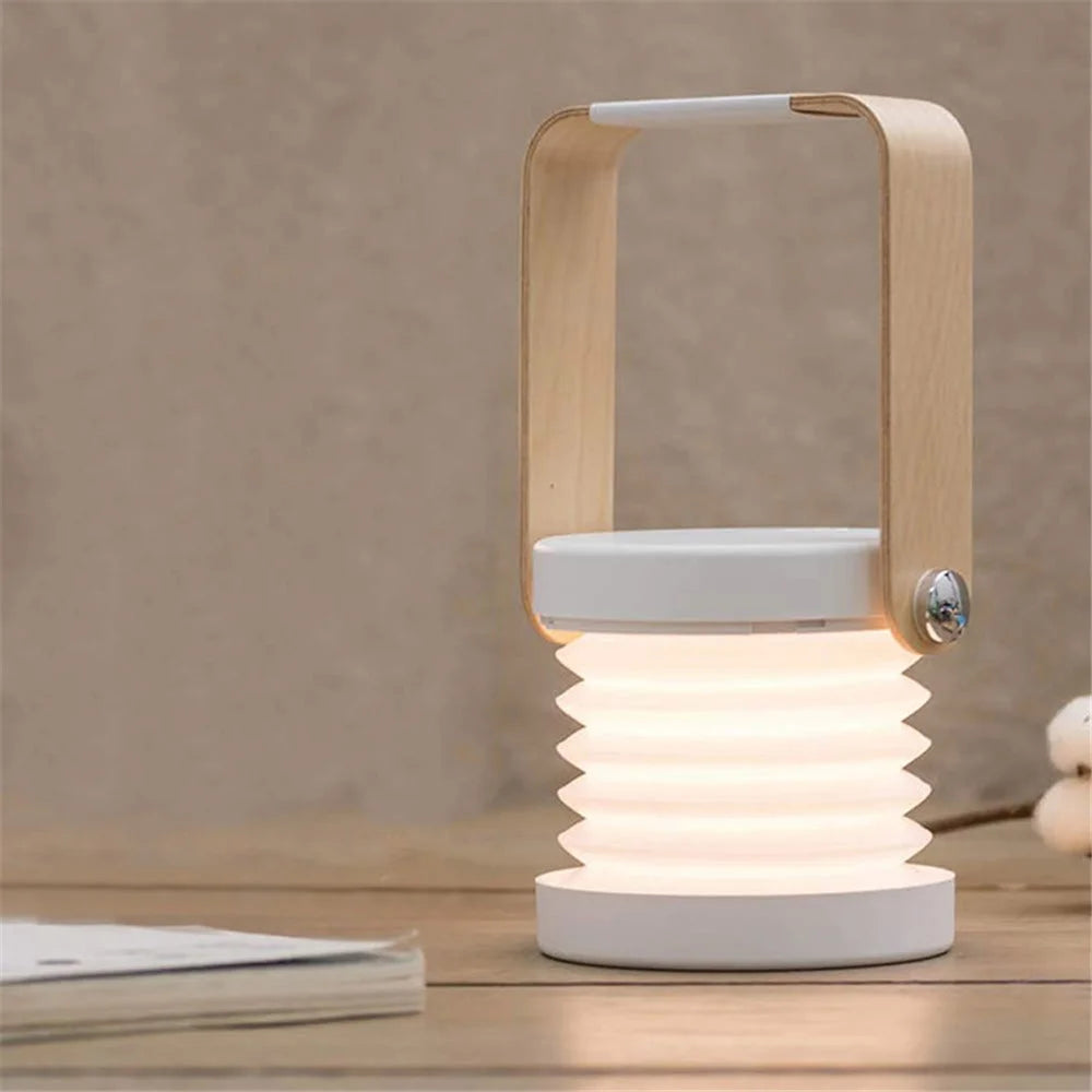 Creative LED Multifunction Camping Travel Lantern Portable Foldable LED Desk Lamp Dimmer Flashlight - White - 6