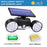 30-LED Solar Light Dual Head Solar Lamp PIR Motion Sensor Spotlight Waterproof Wall Outdoor Lights - White - 2