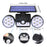 30-LED Solar Light Dual Head Solar Lamp PIR Motion Sensor Spotlight Waterproof Wall Outdoor Lights - White - 4