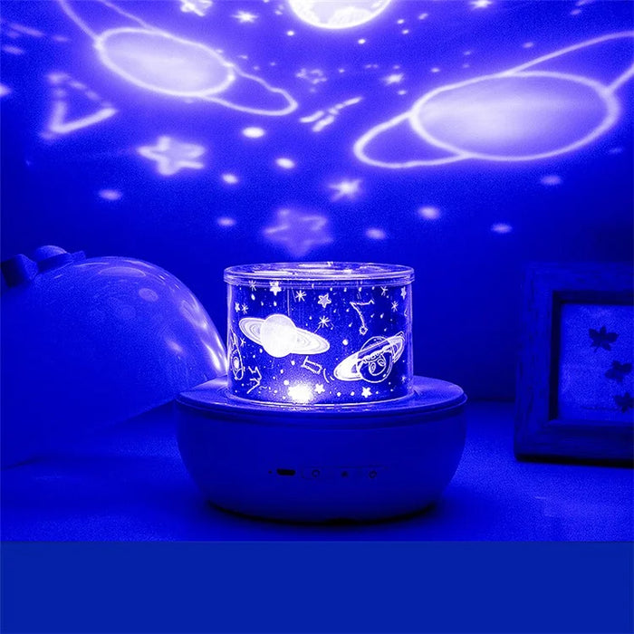 Star Light Projector Moon Lamp Starry Night Light LED Lamp USB Bedroom Party Rechargeable Light (Charging + Music Box Type) - 3