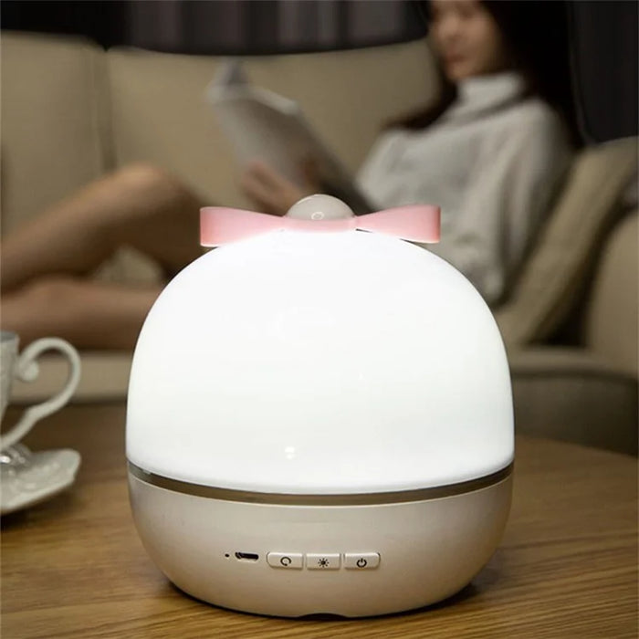 Star Light Projector Moon Lamp Starry Night Light LED Lamp USB Bedroom Party Rechargeable Light (Charging + Music Box Type) - 7