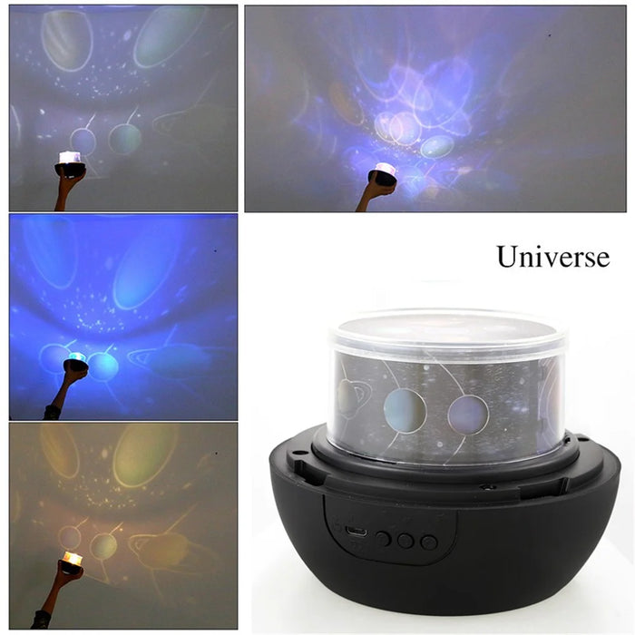 LED Night Light Colorful Starry Sky Planet Magic Star Moon Projector Universe LED Lamp Rotate Baby Nursery Light - 2