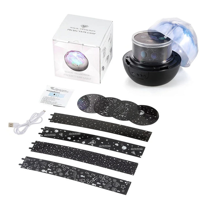 LED Night Light Colorful Starry Sky Planet Magic Star Moon Projector Universe LED Lamp Rotate Baby Nursery Light - 4