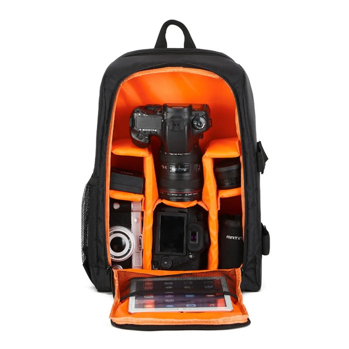 DSLR SLR Camera Shoulder Case Bag Backpack for Canon EOS Nikon Sony - Orange - 1