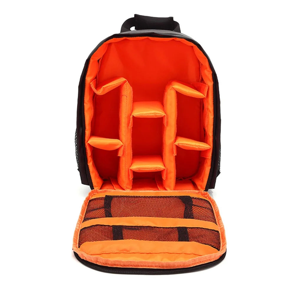 Photo Shoulder Backpack Outdoor Professional Anti-splashing SLR Camera Bag - Orange - 1