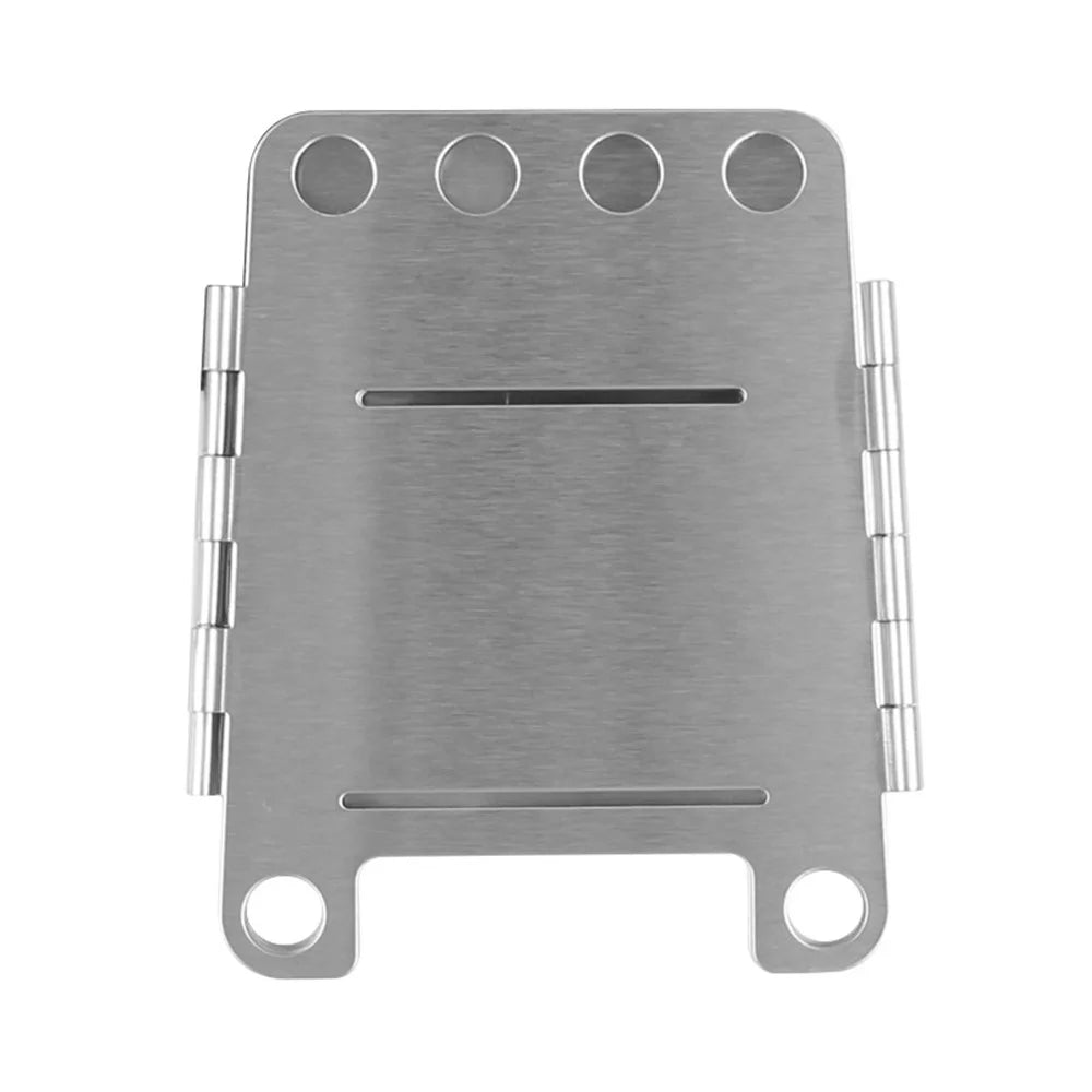 WS006S Mini Camping Picnic Stove Detachable Stainless Steel Wood Stove - Silver - 4
