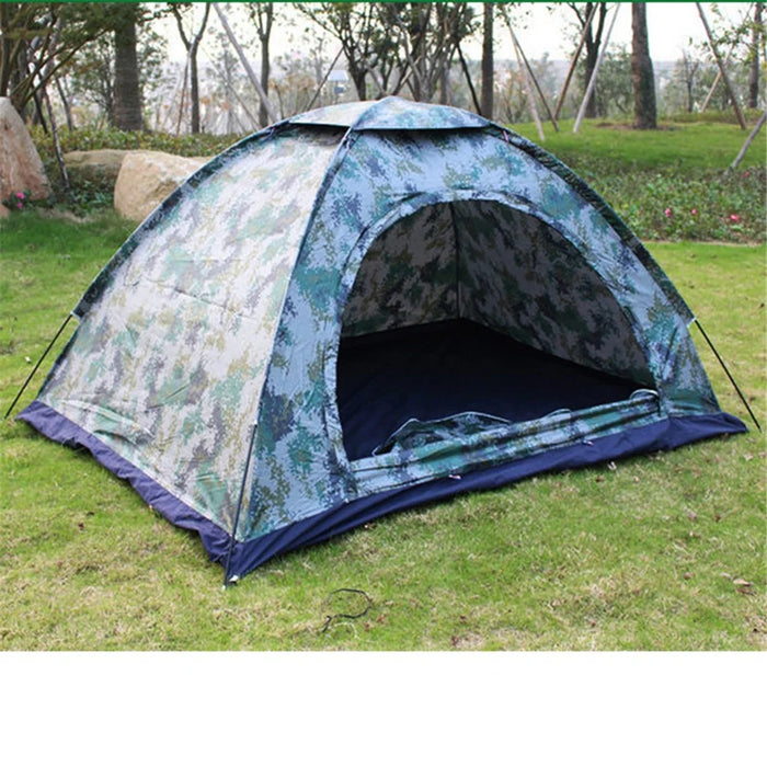 Portable 2 People Camouflage Tent Waterproof Outdoor Camping Tent - Camouflage 1 - 1