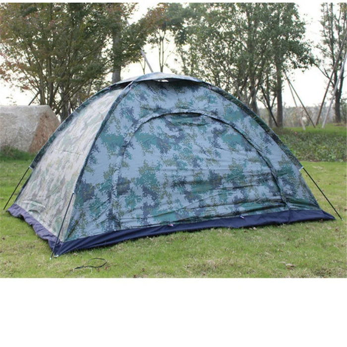 Portable 2 People Camouflage Tent Waterproof Outdoor Camping Tent - Camouflage 1 - 2