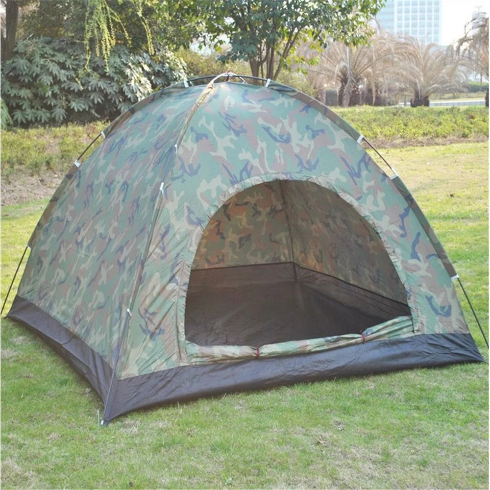 Portable Camouflage Tent 3-4 People Waterproof Outdoor Camping Tent - 1