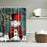 Christmas Waterproof Polyester Bathroom Shower Curtain Decor with Hook, Size: 150cm x 180cm - Snowman in Red Hat - 1