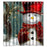 Christmas Waterproof Polyester Bathroom Shower Curtain Decor with Hook, Size: 150cm x 180cm - Snowman in Red Hat - 2
