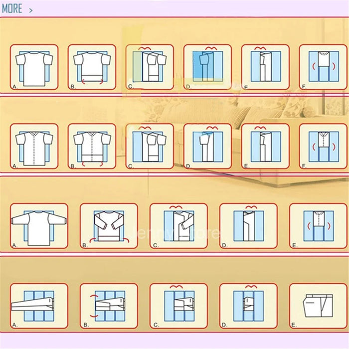 Large Adult T-Shirts Folding Board Fast Clothes Folder Board Organizer - Blue - 4