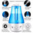 3L Double Nozzle Ultrasonic Air Humidifier Mist Diffuser with LED Night Light - EU Plug - 5