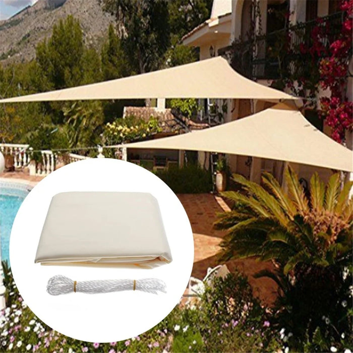 Breathable Sun Shade Sail UV Protection Triangle Sail, Size: 3.6 x 3.6 x 3.6m - Milky White - 2