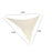 Breathable Sun Shade Sail UV Protection Triangle Sail, Size: 3.6 x 3.6 x 3.6m - Milky White - 7