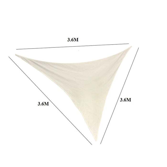 Breathable Sun Shade Sail UV Protection Triangle Sail, Size: 3.6 x 3.6 x 3.6m - Milky White - 7