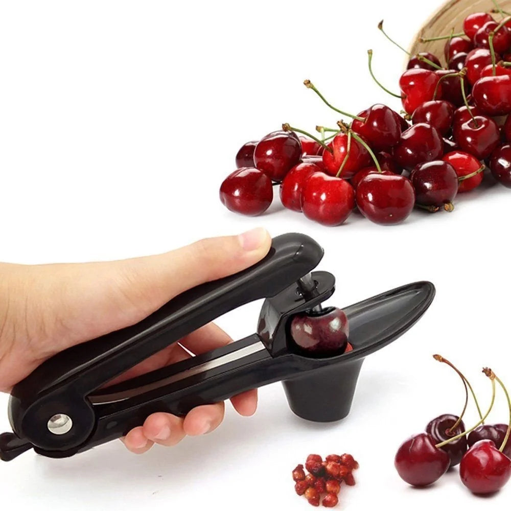 Cherry Pitter and Olive Core Remover Tool - Black - 1