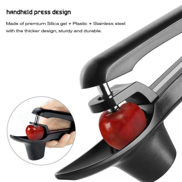 Cherry Pitter and Olive Core Remover Tool - Black - 7