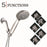 Bathroom 5 Way Multi-Function Water Saving Hand Held Shower Hose Shower Arm Set - 2