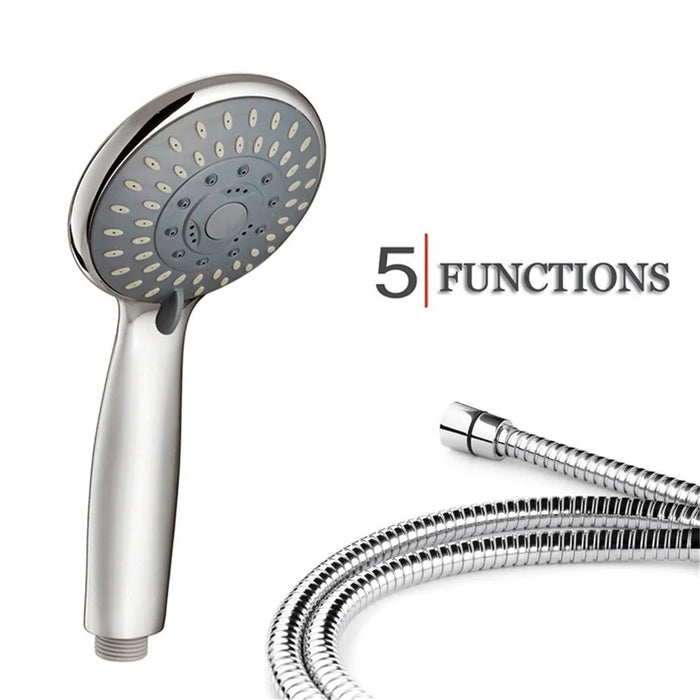 Bathroom 5 Way Multi-Function Water Saving Hand Held Shower Hose Shower Arm Set - 6