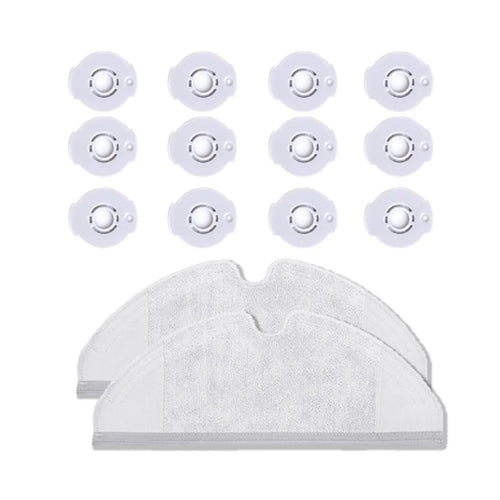 12 Water Tank Filters + 2 Mop Cloth Set for Xiaomi Mijia Xiaowa Roborock Vacuum Cleaner - 1