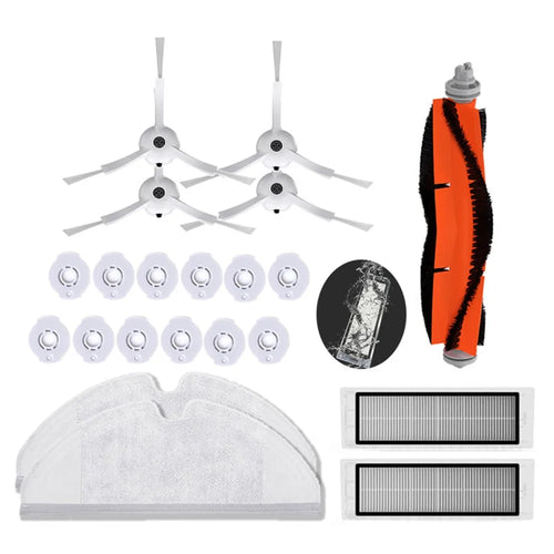 XM033 12PCS Water Tank Filters + 4PCS Side Brushes + 1PCS Main Brush + 2PCS Filters + 2PCS Mop Cloth for Accessories Kit for Xiaomi Mijia Xiaowa Roborock Vacuum Cleaner - 1