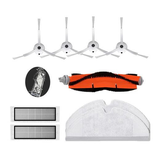 XM037 4xM004 Side Brushes+M023 Main Brush+2xM001 Filters+2xM012 2nd Generation Cleaning Cloths Kit for Xiaomi Mijia Xiaowa Roborock Vacuum Cleaner - 1