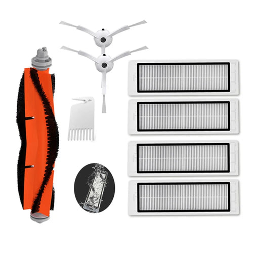 XM040 2xM004 Side Brushes+M002 Main Brush+4xM001 Filters+Cleaning Comb Accessories Kit for Xiaomi Mijia Xiaowa Roborock Vacuum Cleaner - 1