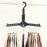 Folding Magic Hanger Space Saving Multi Hook Organizer Clothes Wardrobe Hanging - Black - 1