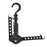 Folding Magic Hanger Space Saving Multi Hook Organizer Clothes Wardrobe Hanging - Black - 2