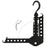 Folding Magic Hanger Space Saving Multi Hook Organizer Clothes Wardrobe Hanging - Black - 3