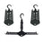 Folding Magic Hanger Space Saving Multi Hook Organizer Clothes Wardrobe Hanging - Black - 7