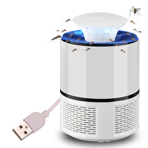 USB Electronic Bug Insect Mosquito Killer Indoor Mosquito Trap Inhaled Lamp - White - 1