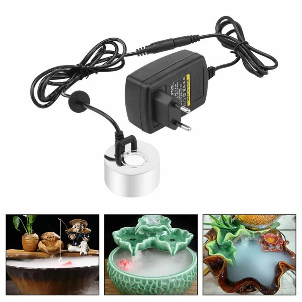 Ultrasonic Mist Maker Fogger Water Fountain Pond Atomizer Air Humidifier - EU Plug - 1