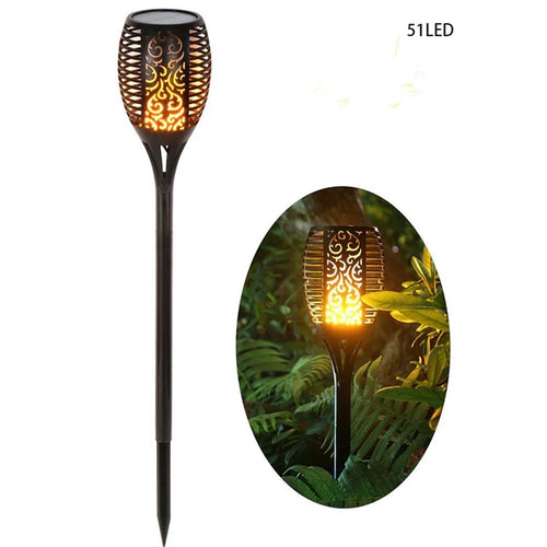 LED Solar Light Waterproof Flickering Flame Torch Light Garden Lamp Outdoor - 51 LED - 1
