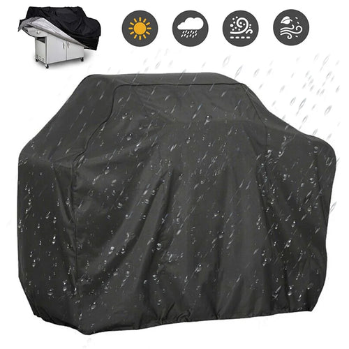 Waterproof BBQ Cover Outdoor Dustproof 210D Oxford Cloth Barbecue Grill Stove Protective Cover - Size S: 100x80x66cm - 1