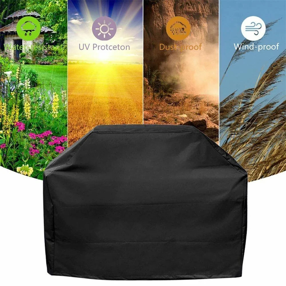 Waterproof BBQ Cover Outdoor Dustproof 210D Oxford Cloth Barbecue Grill Stove Protective Cover - Size S: 100x80x66cm - 6